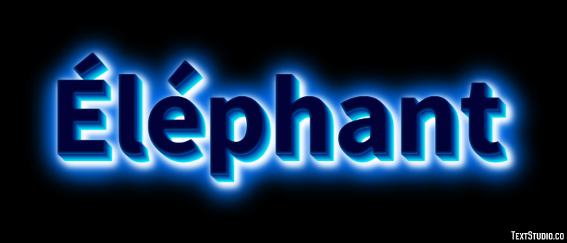 Éléphant Текстовый эффект