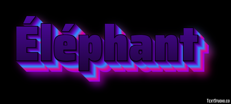 Éléphant Effet de Texte
