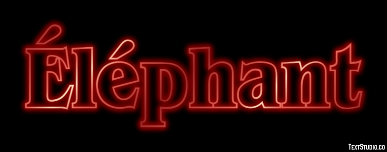 Éléphant Текстовый эффект