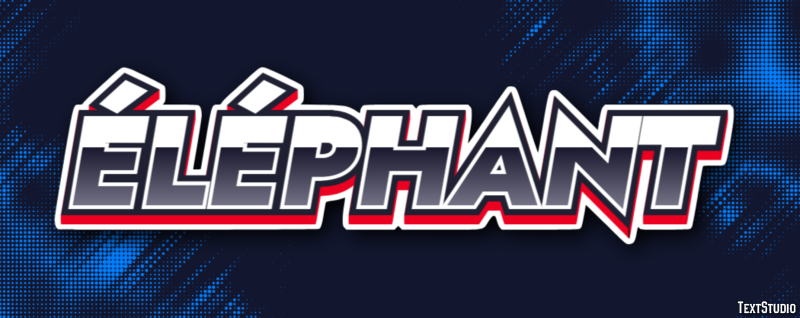 Éléphant Текстовый эффект