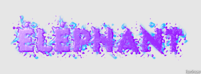 Éléphant Эффект текста