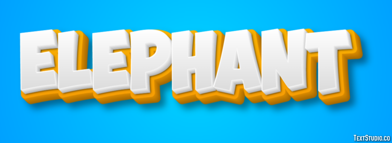 Éléphant Текстовый эффект