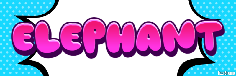 Éléphant Текстовый эффект