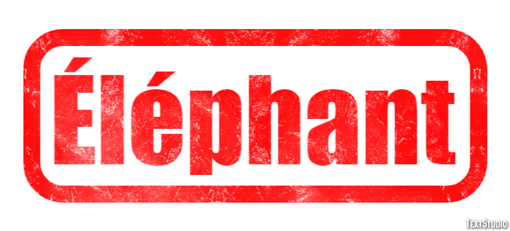 Éléphant Текстовый эффект