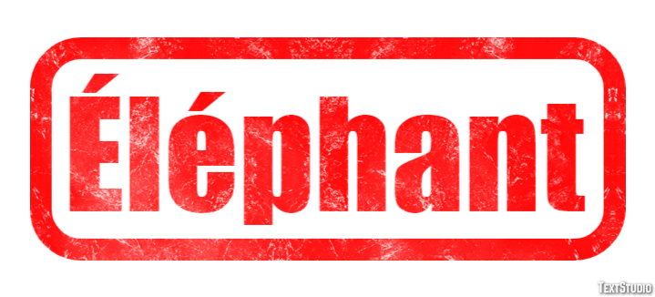 Éléphant Effet de Texte