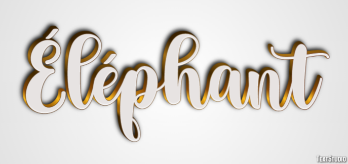 Éléphant Effet de Texte