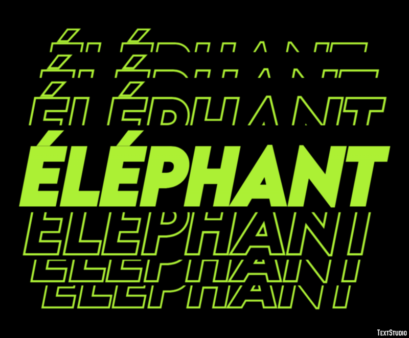 Éléphant Effet de Texte
