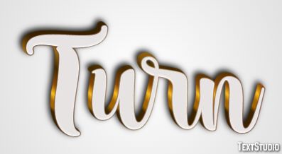 Turn Text Effect