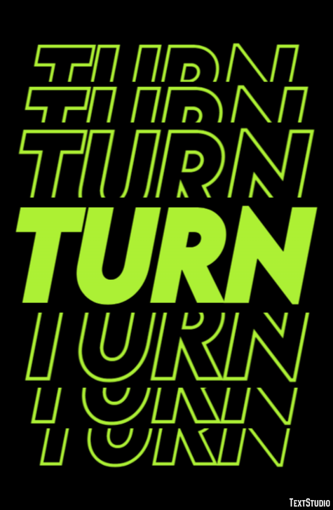 Turn Text Effect