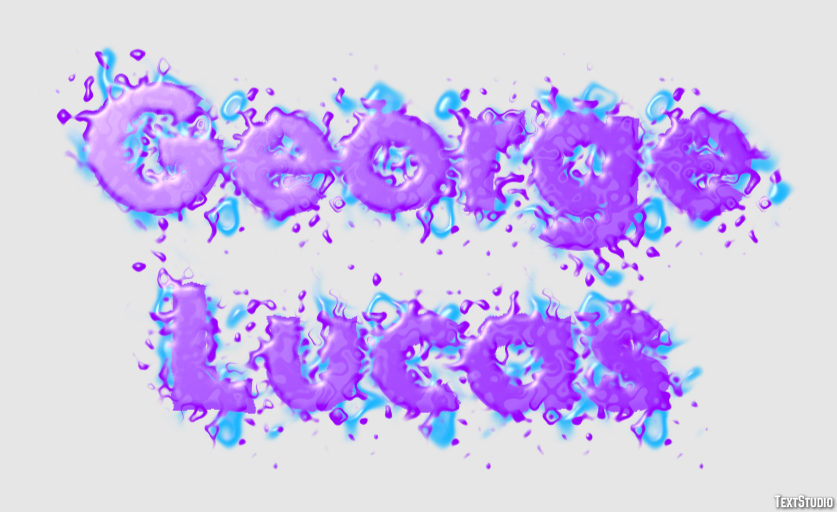 George Lucas Text effect