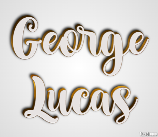 George Lucas Text effect