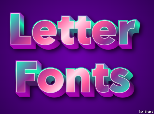 Letter Fonts Effetto testo