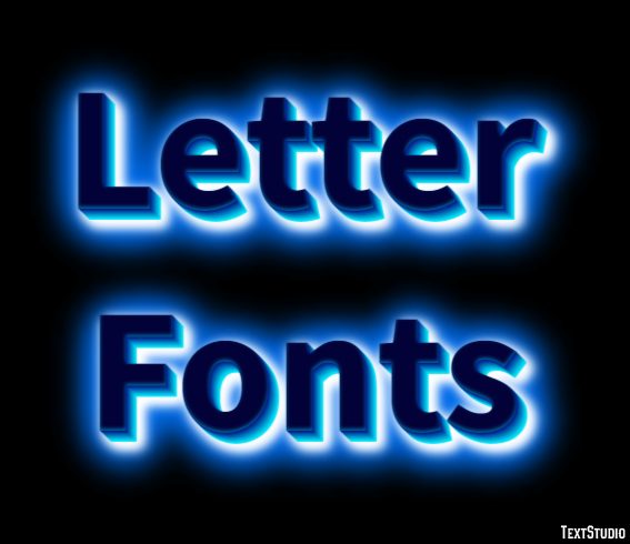 Letter Fonts Effetto testo