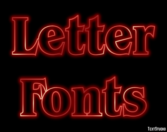 Letter Fonts Effetto testo