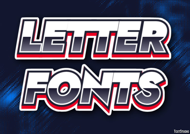 Letter Fonts Effetto testo