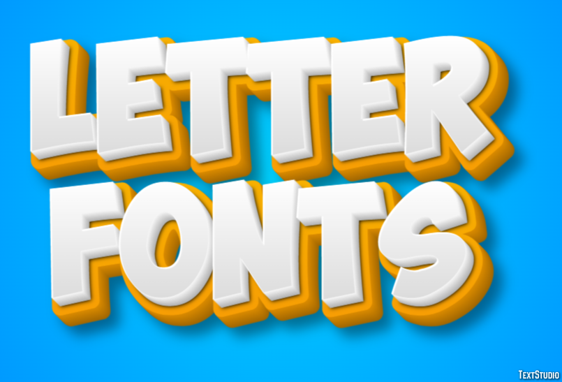Letter Fonts Efecto de Texto