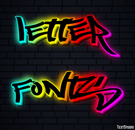 Letter Fonts Effetto testo