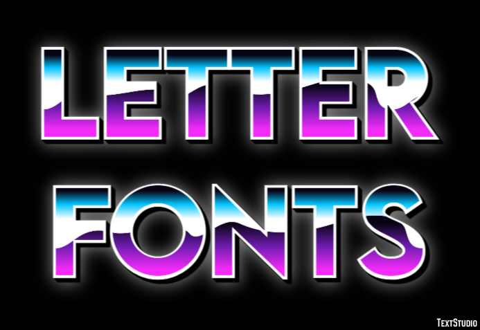 Letter Fonts Effetto testo