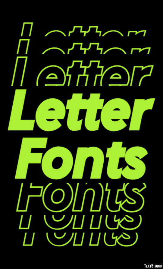 Letter Fonts Effetto testo