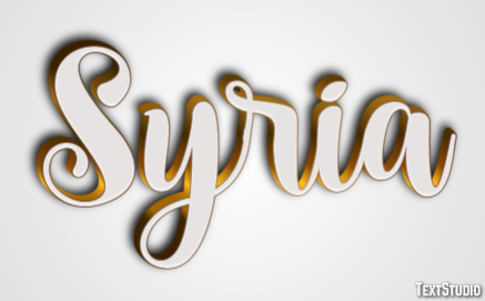 Syria Text effect