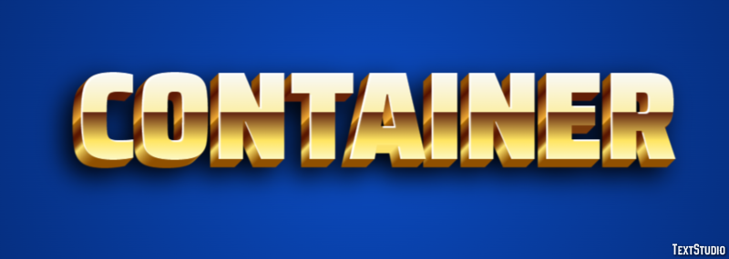 Container Texteffekt