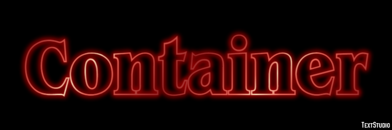 Container Texteffekt