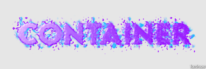 Container Texteffekt