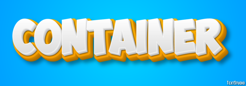 Container Texteffekt