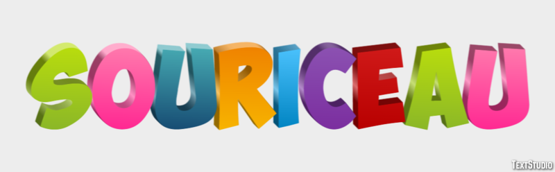 Souriceau Effet de texte