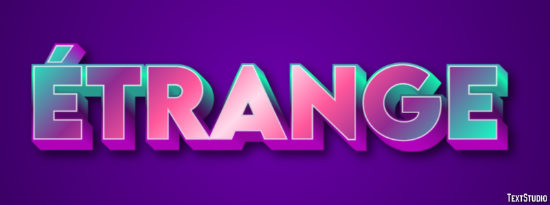 étrange Effet de texte