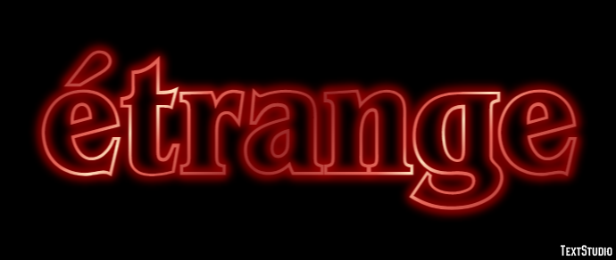 étrange Effet de texte
