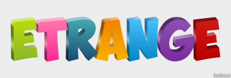 étrange Effet de texte