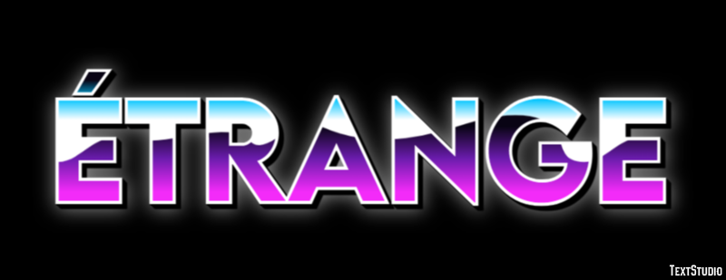 étrange Effet de texte