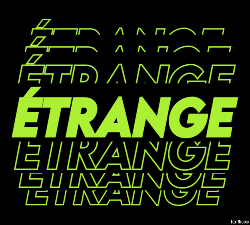 étrange Effet de texte