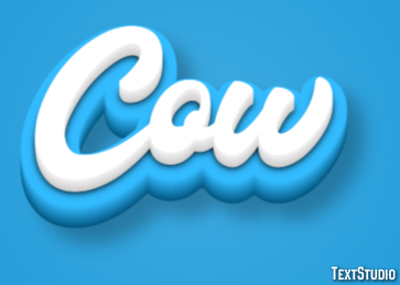 Cow Efecto de Texto