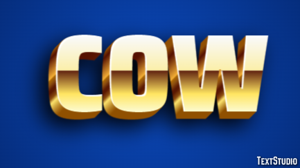 Cow Efecto de Texto