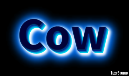 Cow Efecto de Texto