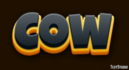 Cow Efecto de Texto