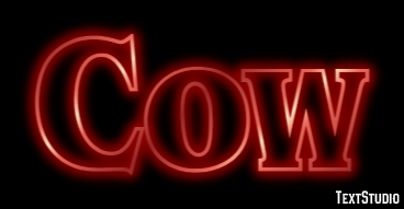 Cow Efecto de Texto