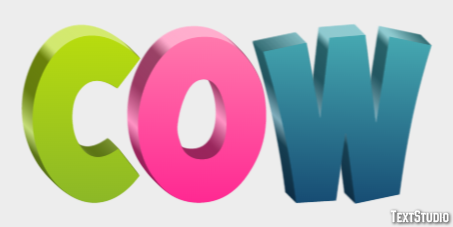 Cow Texteffekt