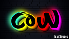 Cow Efecto de Texto
