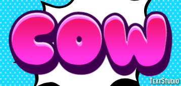 Cow Efecto de Texto