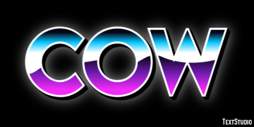 Cow Efecto de Texto