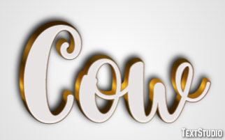 Cow Efecto de Texto