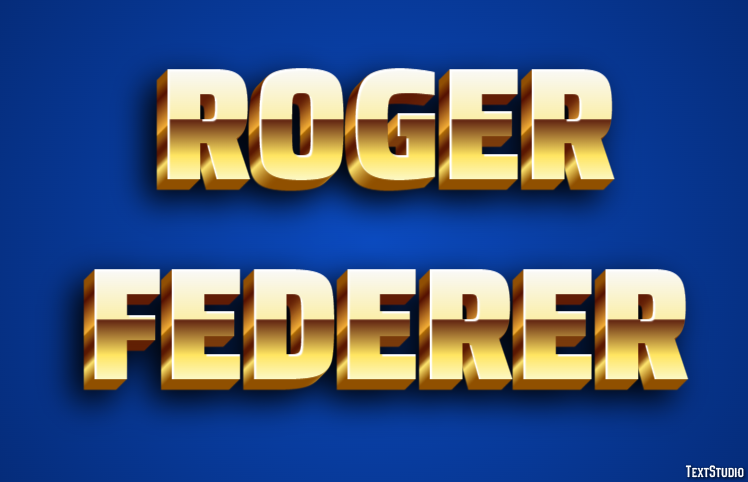 Roger Federer Efeito de texto