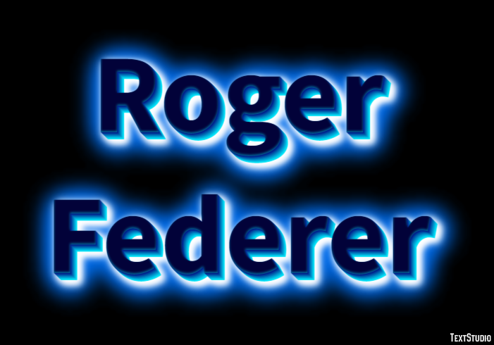 Roger Federer Text effect