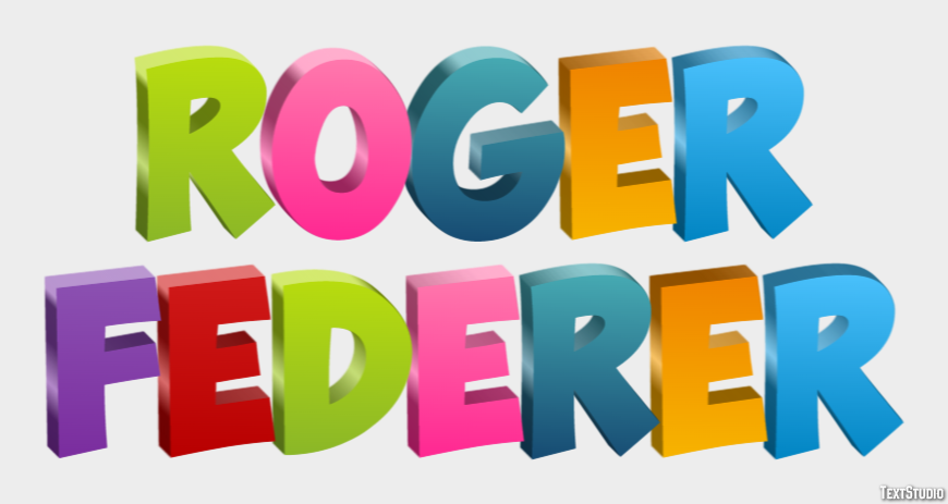 Roger Federer Tekst Effect