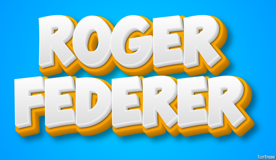 Roger Federer Efeito de texto