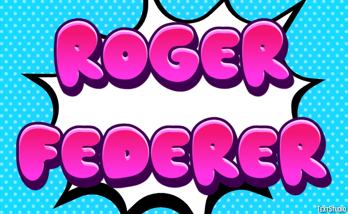 Roger Federer Efeito de texto