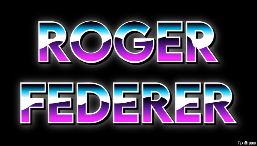 Roger Federer Efeito de texto